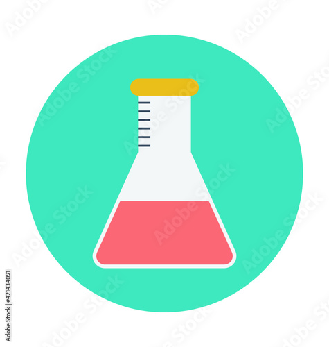Beaker Colored Vector Icon