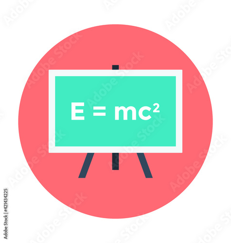 Naklejka Scientific Formula Colored Vector Icon 