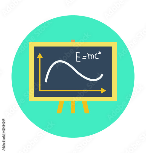 Tapety artystyczne Scientific Formula Colored Vector Icon 