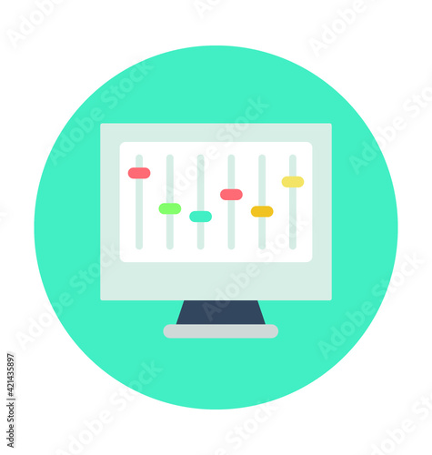 Volume Adjuster Colored Vector Illustration