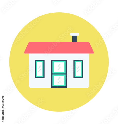 Home Colored Vector Illustration