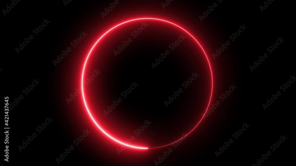 circle shape frame glowing neon lights loop animated background circle shape frame glowing neon lights loop animated background