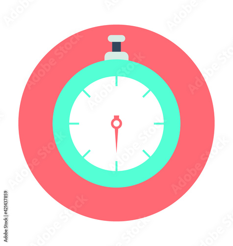 Stopwatch Colored Vector Icon