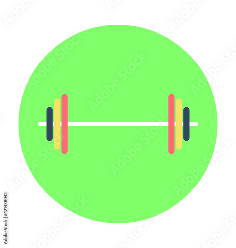 Dumbbells Colored Vector Icon