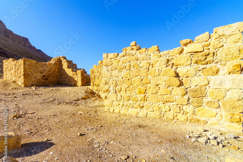 Roman ruins of Castle Boukiq, in Ein Bokek photo