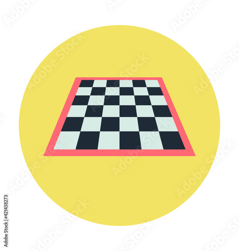 Chess Board Colored Vector Icon