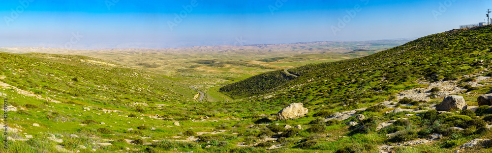 View from Mount Amasa towards the Judean Desert the Arad
