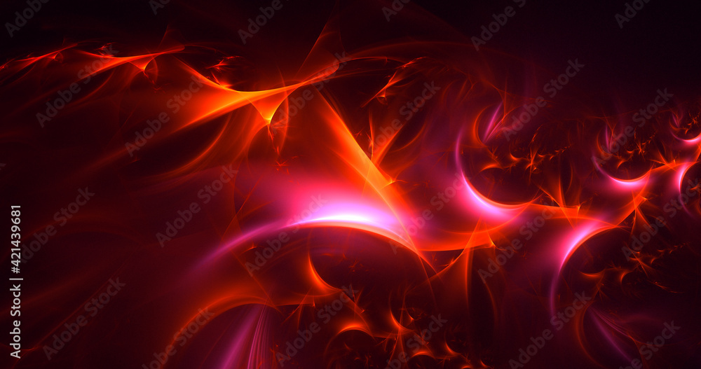 Fototapeta premium 3D rendering abstract multicolor fractal light background