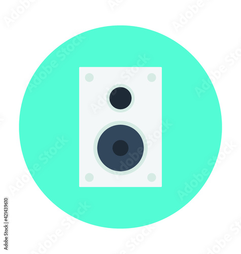 Speaker Colored Vector Icon