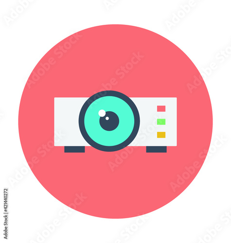 Projector Colored Vector Icon