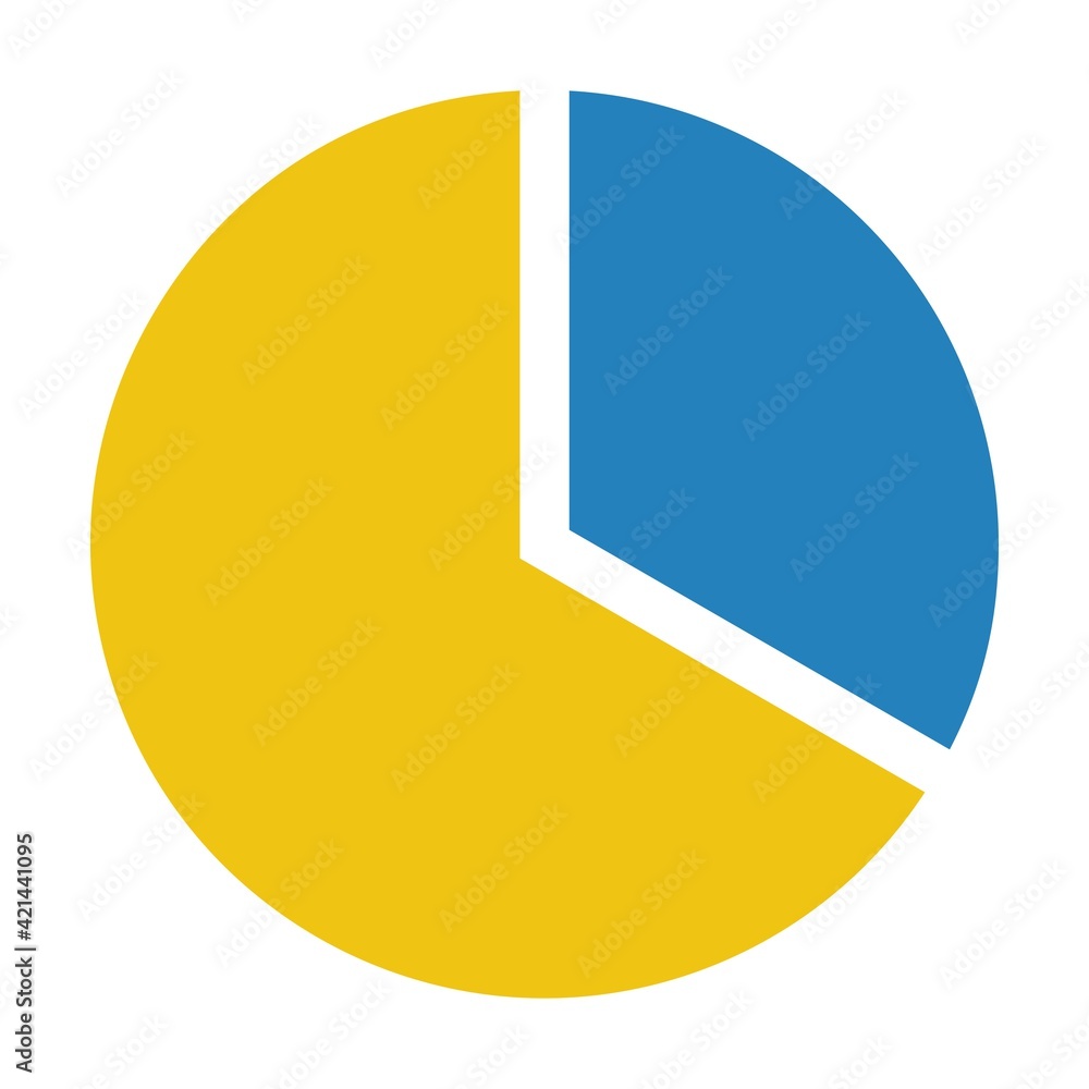 Pie chart icon vector graph diagram symbol for big data analytics reports and statistics information in a flat color illustration Pie chart icon vector graph diagram symbol for big data analytics reports and statistics information in a flat color illustration