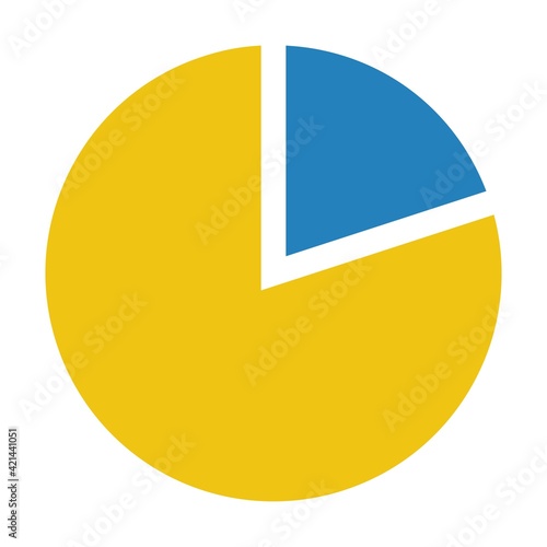 Free Download Pie chart icon vector graph diagram symbol for big data analytics reports and statistics information in a flat color illustration - GFXLoad
