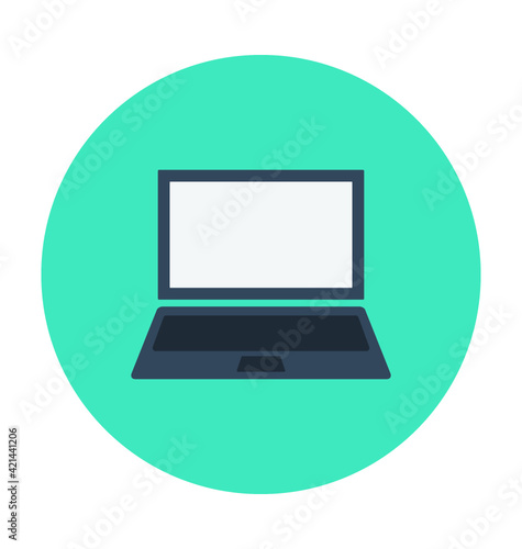 Laptop Colored Vector Icon