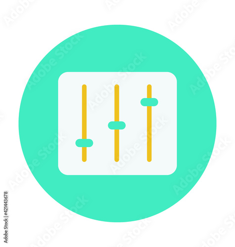 Volume Adjuster Colored Vector Illustration
