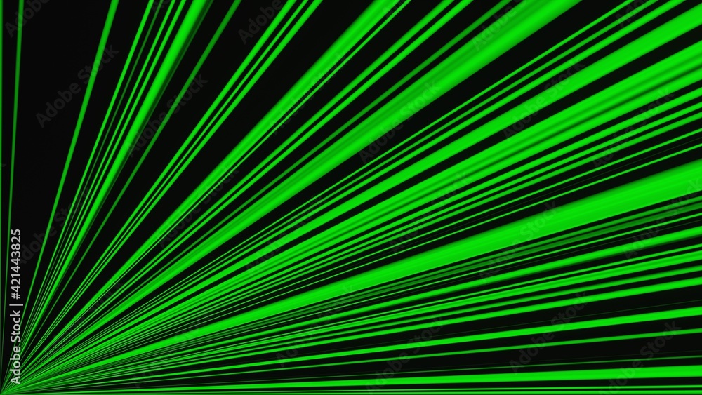 Obraz premium Green and black texture abstract background linear wave voronoi magic noise wallpaper brick musgrave line gradient 4k hd high resolution stripes polygon colors stars clouds
