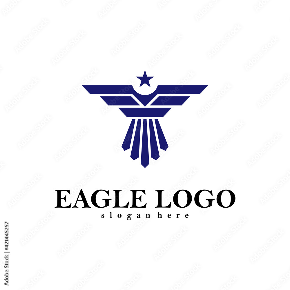 Obraz premium Eagle logo vector template. concept design