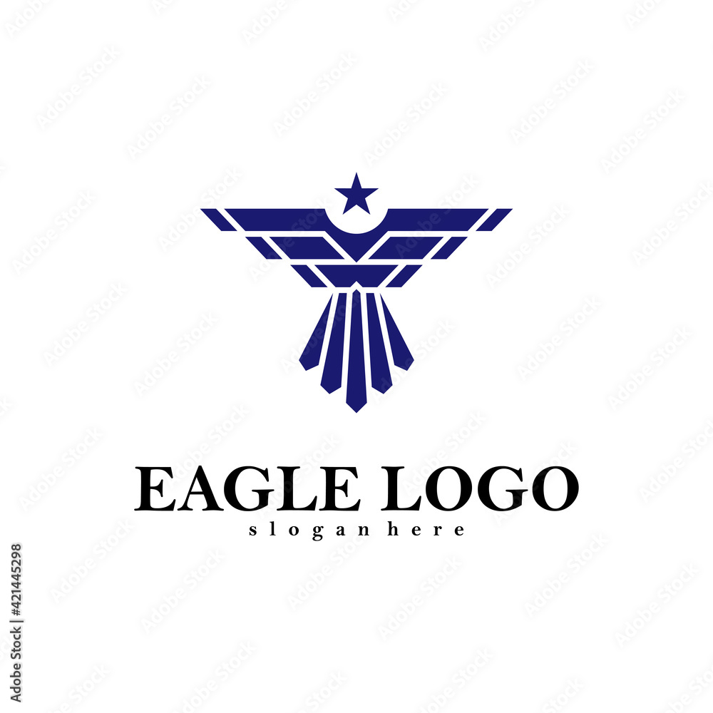 Obraz premium Eagle logo vector template. concept design