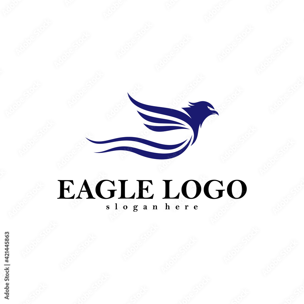 Fototapeta premium Eagle logo vector template. concept design