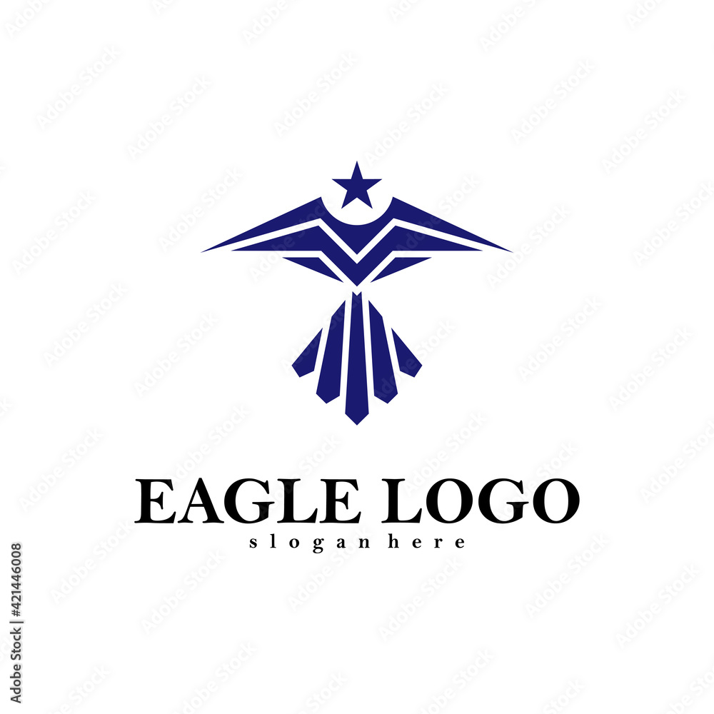 Obraz premium Eagle logo vector template. concept design