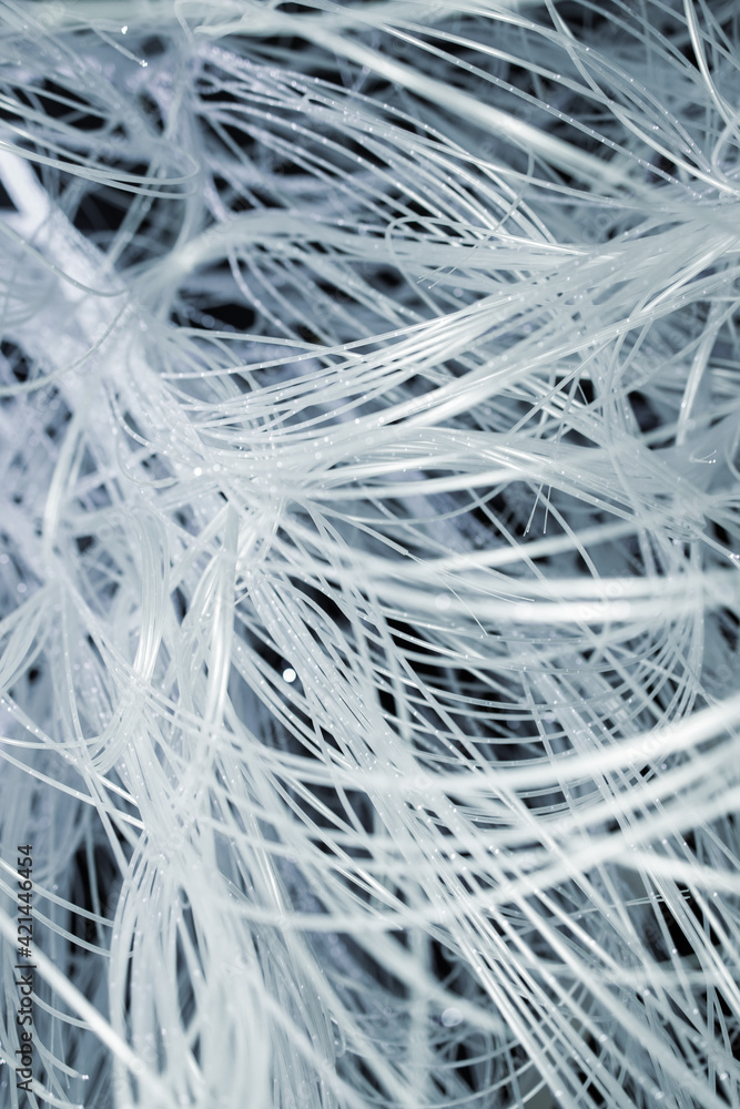 Pile of electricity white cables. abstract image Pile of electricity white cables. abstract image