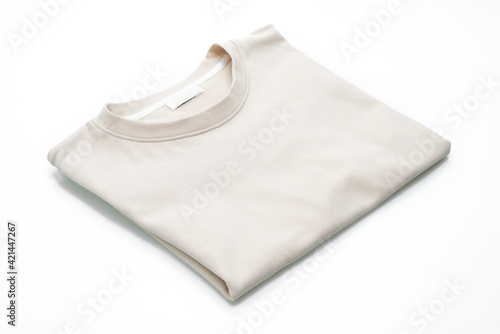 fold t-shirt on white background