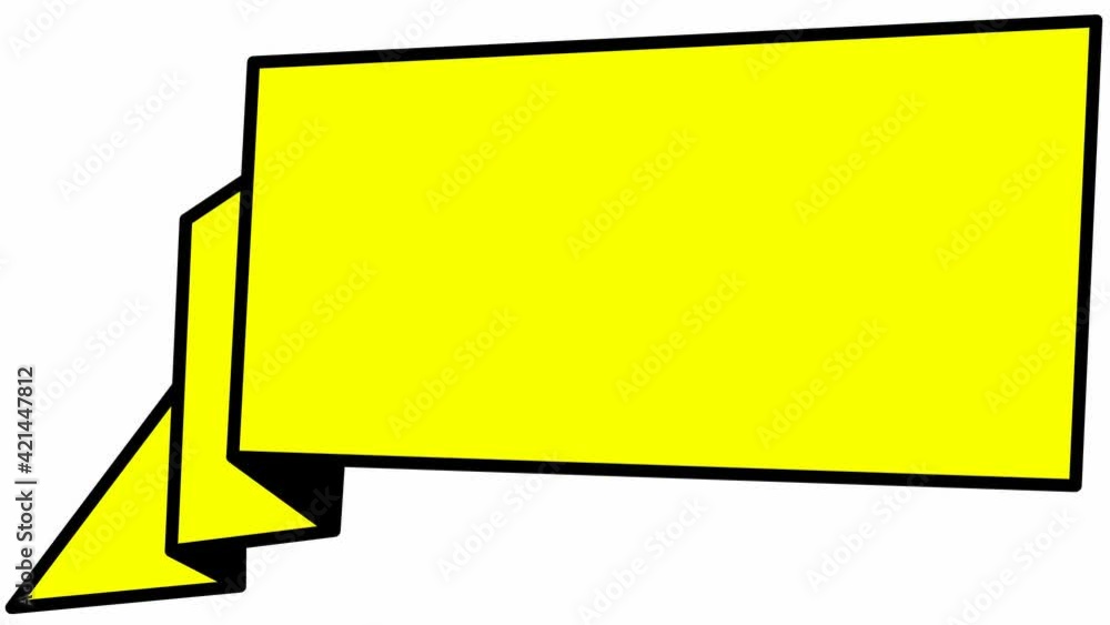Animated yellow symbol of ribbon. Looped video of banner with copy space. Vector illustration isolated on white background. Animated yellow symbol of ribbon. Looped video of banner with copy space. Vector illustration isolated on white background.