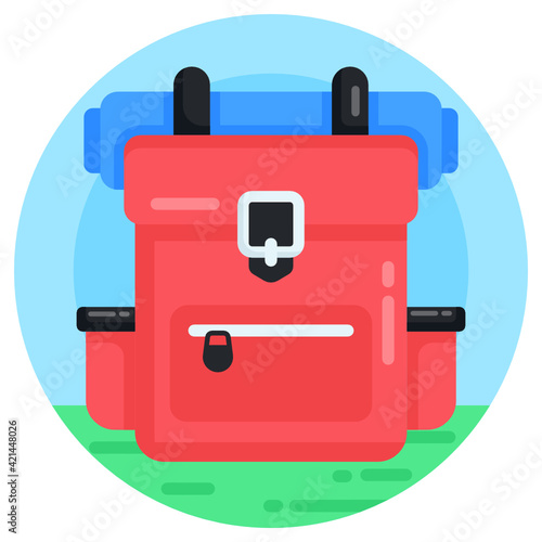 
Backpack editable flat vector design  

