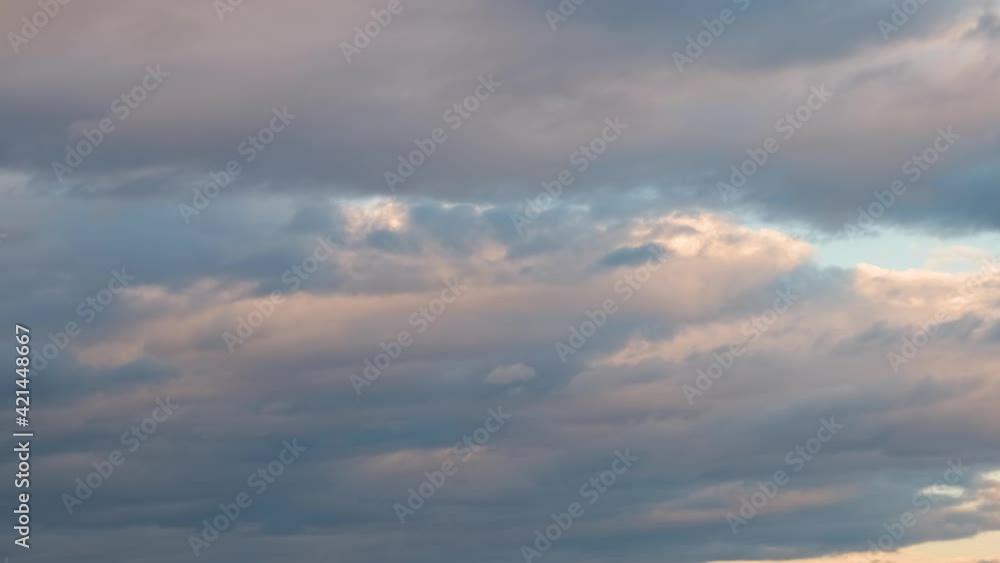 Time lapse with fast moving clouds on blue sky. Time lapse with fast moving clouds on blue sky.