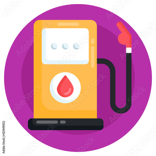
Fuel pump, petrol pump flat vector design 

