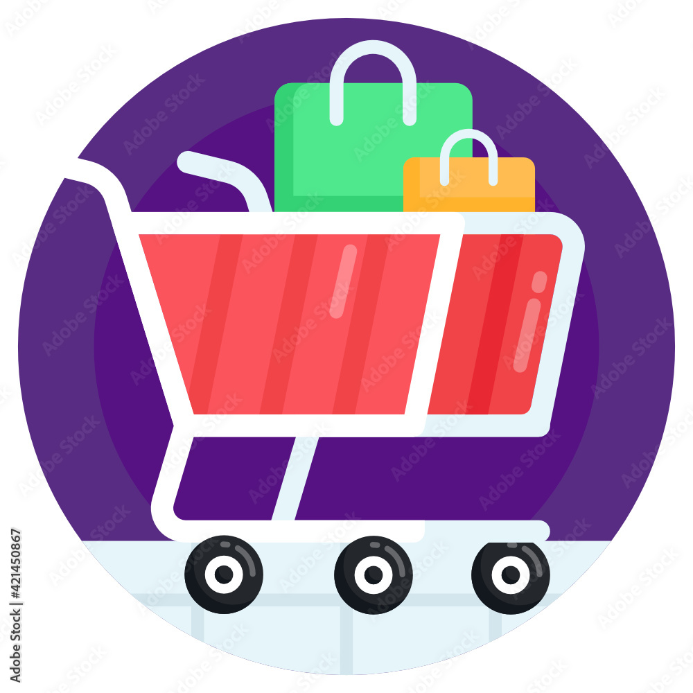 Shopping trolley with plus sign, add to cart concept vector
Shopping trolley with plus sign, add to cart concept vector