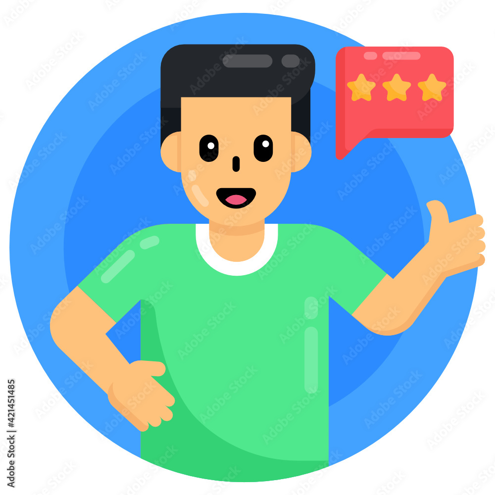 Customer reviews flat round icon
Customer reviews flat round icon