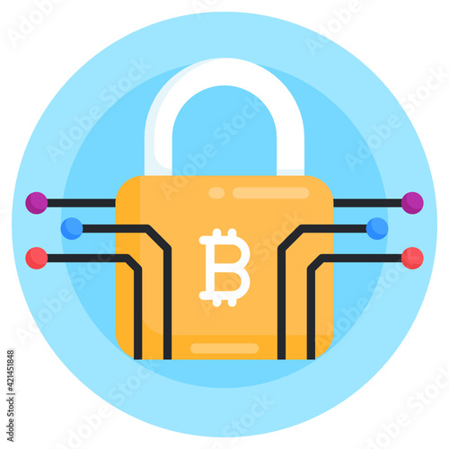 
Icon of cryptography flat round vector download

