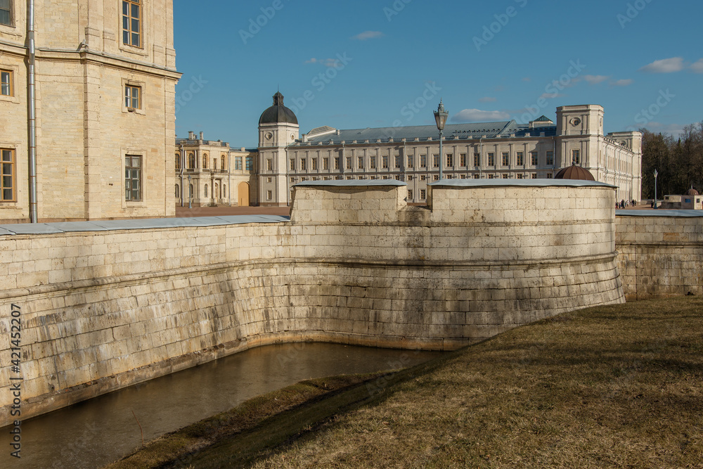 bridge, river, architecture, city, europe, gatchina, castle, Sankt-Peterburg,