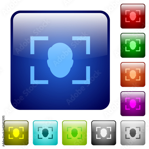 Camera selfie mode color square buttons