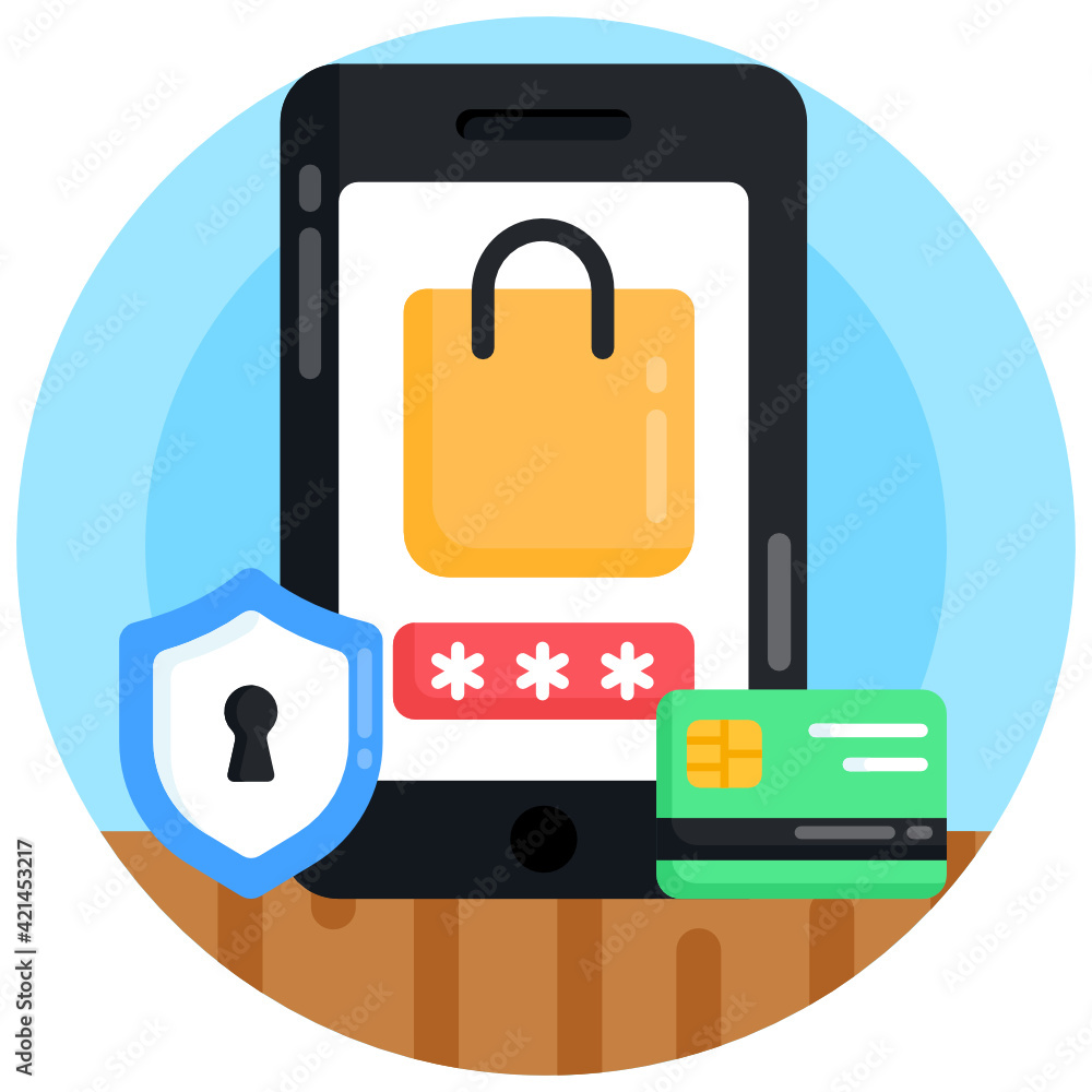 Icon of apps security in flat rounded design
Icon of apps security in flat rounded design