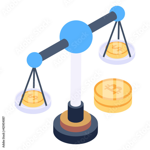 
Cloud earnings in isometric editable vector design 

