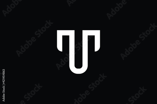 Obraz na plátne TU logo letter design on luxury background