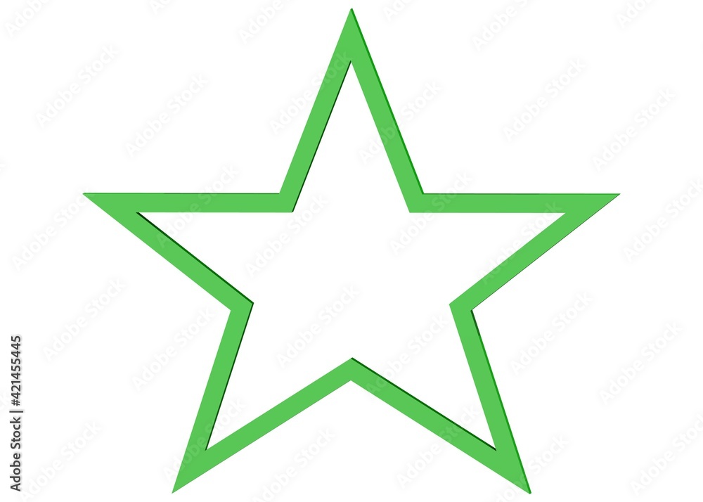 Obraz premium green star icon