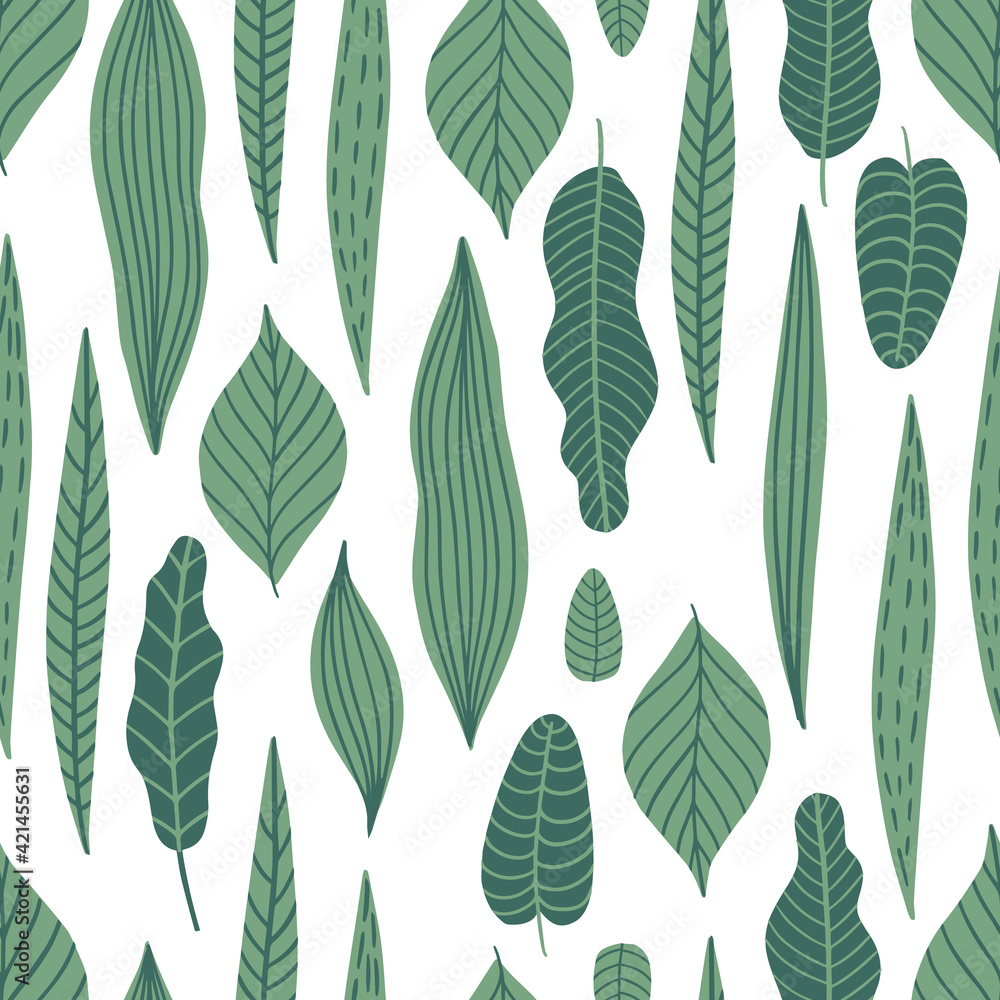 Seamless pattern with flowers and leaves. Creative floral texture. Great for fabric, textile Vector Illustration Seamless pattern with flowers and leaves. Creative floral texture. Great for fabric, textile Vector Illustration
