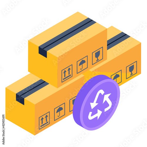 
Trendy vector design of pallet isometric icon 

