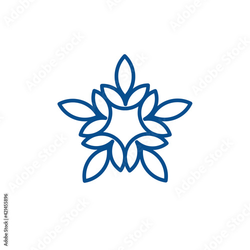 flower vector icon  Pictograph of flower. Stock Vector illustration isolated on white background.