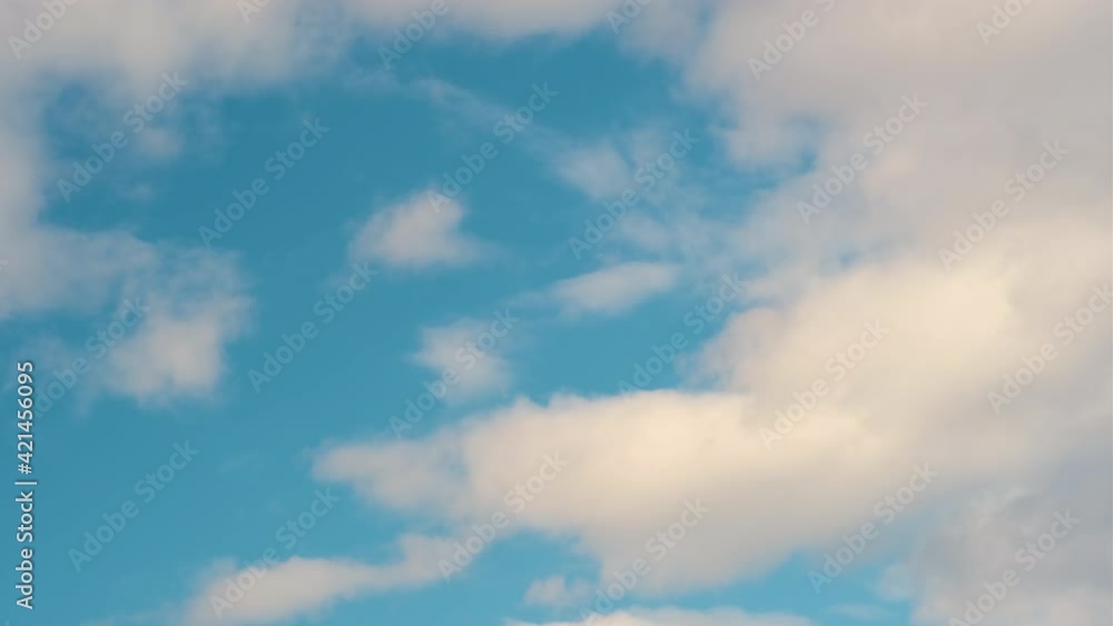 Time lapse with fast moving clouds on blue sky. Time lapse with fast moving clouds on blue sky.