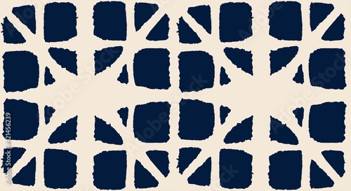 Japanese Tie Dye Seamless Pattern. Retro Shibori Seamless Pattern.