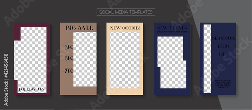 Modern Stories Vector Background.