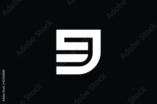 EJ logo letter design on luxury background. JE logo monogram initials letter concept. EJ icon logo design. JE elegant and Professional letter icon design on black background. E J JE EJ photo