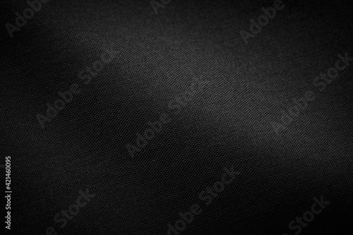 Fotografie Black Canvas Polyester texture synthetical for background