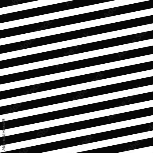 Digonal Lines Black White Pattern. Vector Diagonal Stripes.