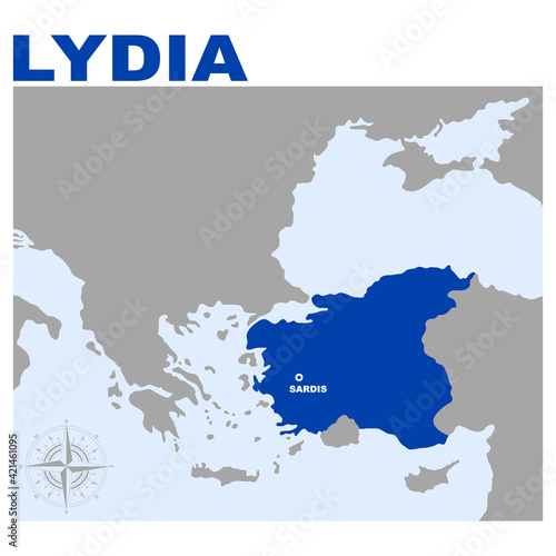  vector map of Lydia for your project