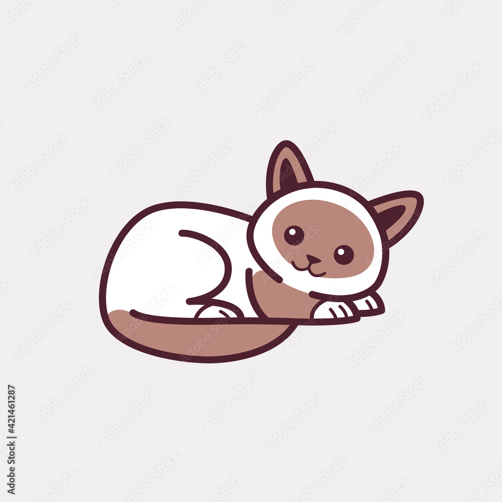 Fat fluffy cat. Cute cat character. Vector illustration in cartoon style for poster, postcard. Fat fluffy cat. Cute cat character. Vector illustration in cartoon style for poster, postcard.