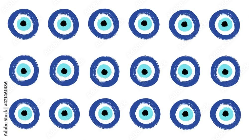 Seamless Pattern with hand drawn Turkish eye. Symbol of protection Turkey, Greece, Cyprus, Crete. Background with magic items, attributes. Amulet - blue Turkish Fatima's Eye. Seamless Pattern with hand drawn Turkish eye. Symbol of protection Turkey, Greece, Cyprus, Crete. Background with magic items, attributes. Amulet - blue Turkish Fatima's Eye.